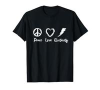 Peace Love Electricity Value Graphic T-Shirt