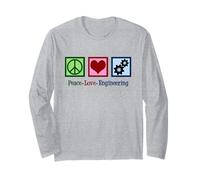 Peace Love Engineering Cute Mechanical Engineer Long Sleeve T-Shirt