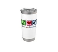 Peace Love Engineering Cute Mechanical Engineer Stainless Steel Insulated Tumbler