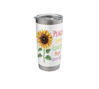 Peace Love Equality Hope Diversity Sunflower Stainless Steel Insulated Tumbler