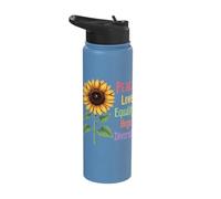 Peace Love Equality Hope Diversity Sunflower Stainless Steel Insulated Water Bottle