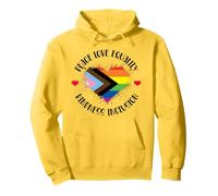 Peace Love Equality Kindness Inclusion Progress Rainbow LGBT Pullover Hoodie