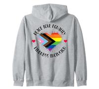 Peace Love Equality Kindness Inclusion Progress Rainbow LGBT Zip Hoodie