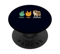 Peace Love Eurasier Dog Lovers Cute Fluffy Breed Owners PopSockets Adhesive PopGrip