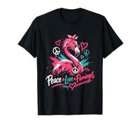 Peace Love Flamingo Lover Women Outfits Pink Flamingos T-Shirt