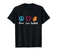 Peace Love Football - American Footballer Value Graphic T-Shirt