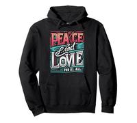 Peace & Love For All Building Unity Love Peace Shine Bright Pullover Hoodie