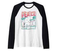 Peace & Love for All Building Unity Love Peace Shine Bright Raglan Baseball Tee