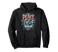 Peace & Love For All Love and Peace Together We Can Shine Pullover Hoodie