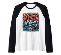 Peace & Love for All United We Shine Love and Peace for All Raglan Baseball Tee