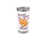 Peace Love Fox Cute Retro Vintage Stainless Steel Insulated Tumbler