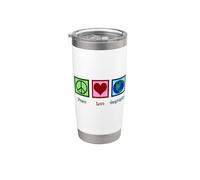 Peace Love Geography Teacher Stainless Steel Insulated Tumbler