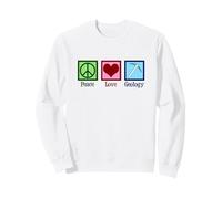 Peace Love Geology Cute Geologist Sweatshirt