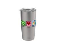 Peace Love Geometry Teacher Stainless Steel Insulated Tumbler