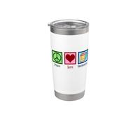 Peace Love Geometry Teacher Stainless Steel Insulated Tumbler