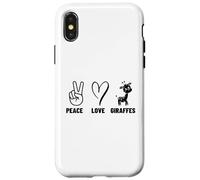 Peace Love Giraffes Proud Men Women Giraffe Case for iPhone X/XS