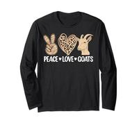 Peace Love Goats Animal Farmer Long Sleeve T-Shirt