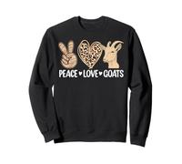 Peace Love Goats Animal Farmer Sweatshirt