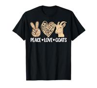 Peace Love Goats Animal Farmer T-Shirt