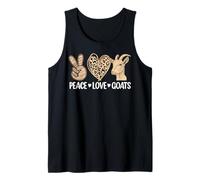 Peace Love Goats Animal Farmer Tank Top