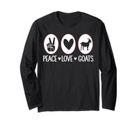 Peace Love Goats Farmer Animal Long Sleeve T-Shirt