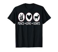 Peace Love Goats Farmer Animal T-Shirt