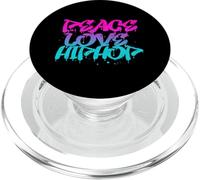Peace Love Hip Hop Graffiti Retro Rap Music PopSockets PopGrip for MagSafe