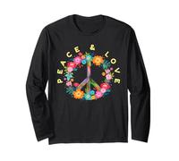 Peace Love Hippie Design - 60s 70s Retro Long Sleeve T-Shirt