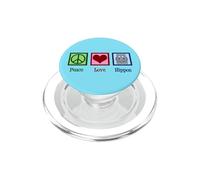 Peace Love Hippos Cute Hippo PopSockets PopGrip for MagSafe