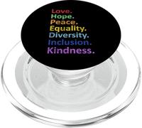 Peace Love Hope Equality Diversity Human Rights Feminism PopSockets PopGrip for MagSafe