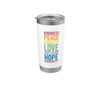 Peace Love Hope Inclusion E Diversity Human Rights Stainless Steel Insulated Tumbler