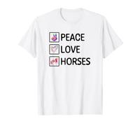 Peace Love Horses Tie Dye Horse Lover Equestrian T-Shirt
