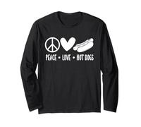 Peace Love Hot Dogs Hot Dog Lover Fun Tee Long Sleeve T-Shirt