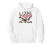 Peace Love Ice Cream For Sherbet Gelato Lover Pullover Hoodie