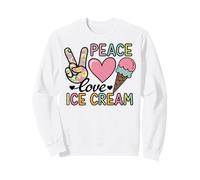 Peace Love Ice Cream For Sherbet Gelato Lover Sweatshirt