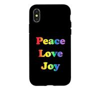 Peace Love Joy Rainbow Pride Case for iPhone X/XS