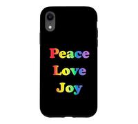 Peace Love Joy Rainbow Pride Case for iPhone XR