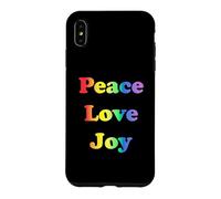 Peace Love Joy Rainbow Pride Case for iPhone XS Max