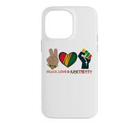 Peace Love & Juneteenth Celebrate Freedom Independence Day Case for iPhone 14 Pro Max