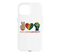 Peace Love & Juneteenth Celebrate Freedom Independence Day Case for iPhone 15