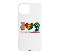 Peace Love & Juneteenth Celebrate Freedom Independence Day Case for iPhone 15 Plus