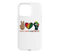 Peace Love & Juneteenth Celebrate Freedom Independence Day Case for iPhone 15 Pro Max
