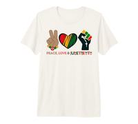 Peace Love & Juneteenth Celebrate Freedom Independence Day Premium T-Shirt