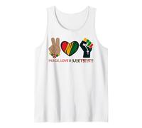 Peace Love & Juneteenth Celebrate Freedom Independence Day Tank Top