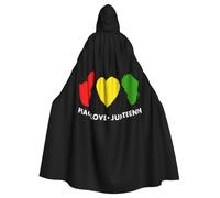 Peace Love Juneteenth Freedom 1865 Halloween Witch Cloak Unisex Hooded Cloak For Festive Party Costume