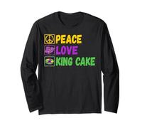 Peace Love King Cake Long Sleeve T-Shirt