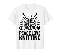 Peace Love Knitting Crochet T-Shirt