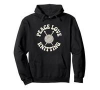 Peace Love Knitting Pullover Hoodie