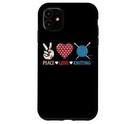 Peace Love Knitting Yarn Needle Craft Case for iPhone 11