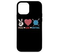 Peace Love Knitting Yarn Needle Craft Case for iPhone 12 mini